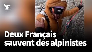 Himalaya  en vidéo des soldats français sauvent deux alpinistes bloquées à 6000m [upl. by Zasuwa]