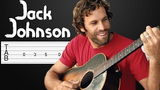 Jack Johnson  Flake  SOLO  Easy Guitar Tabs Tutorial [upl. by Ranilopa]