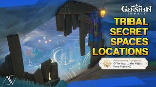 All Tribal Secret Spaces Locations 50  Free Sanctifying Elixir  Genshin Impact [upl. by Namaan]