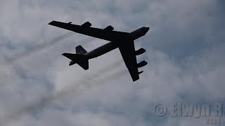 Majestic B52H Stratofortress Soars Over Farnborough International [upl. by Arihas]