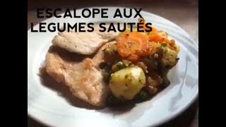 Escalopes de poulet aux légumes sautés [upl. by Hardan189]