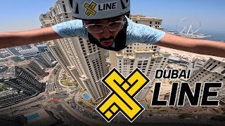 DUBAI MARINA ZIPLINE  XLINE 🔥 WORLDS LONGEST URBAN ZIPLINE😱 [upl. by Mcknight154]