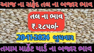 🔥tal na bhav 💥 તલ ના ભાવ 2024  આજ ના તલ ના ભાવKhedubhaixyz [upl. by Lek]