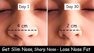 Lose Nose Fat  Get Slim Nose  Nose Reshaping Exercise  Nose Slimming  Sharp Nose  Nose Exercise [upl. by Yattirb]