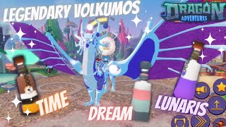 Making a Legendary Volkumos with the TIME DREAM amp LUNARIS Potion 🤩  UPDATE  Dragon Adventures [upl. by Hynda]