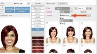 Frisuren Simulation  Online Haare Schneiden [upl. by Evelc]