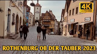 4K Rothenburg ob der Tauber City Tour 2023  City tour Rothenburg ob der Tauber 2023 [upl. by Ahsikrats642]