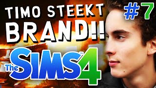 TIMO START EEN BRAND  The Sims 4 ft Ronald  Deel 7 [upl. by Val]