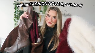 FASHION NOVA winter try on clothing haul for 2024 [upl. by Nava]