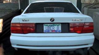 BMW 850i Exhaust  Custom Resonators installed  Mufflers deleted [upl. by Nytsua196]