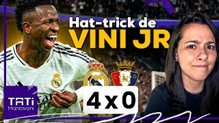 HATTRICK DE VINI JR GOLEADA DO REAL MADRID E A TRISTEZA DA GRAVE LESÃO DE MILITÃO [upl. by Carry]