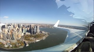 Hudson River Corridor Flight in a RAF VariEze [upl. by Enomal]