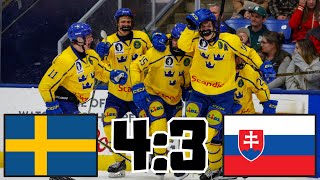 SVERIGE VS SLOVAKIEN HLINKA GRETZKY CUP 2024 [upl. by Lalla]