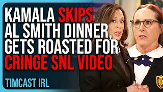 Kamala SKIPS Al Smith Dinner Gets ROASTED For CRINGE SNL Video [upl. by Tnecnivleahcim318]