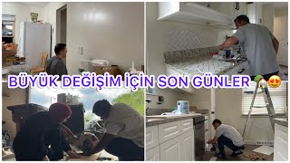 TEZGAH ARASI FAYANS DÖŞENİYOR  DOLAP VE KİLER KULPLARI TAKILDI  EVİMİZİN HER KÖŞESİ YENİLENİYOR🏡 [upl. by Hollington725]