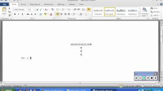 Construct a memo using proper format in Word [upl. by Haraz880]