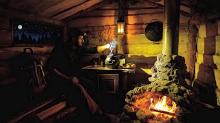 Life in log cabins Im building a bathhouse nearby ASMR [upl. by Ladd]