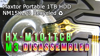 Maxtor HXM101TCB M3 Portable 1TB HDD NM15KLP3 Disassembled [upl. by Sirtaeb]