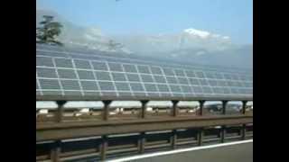 Autostrada del Brennero A22 direzione Rovereto NORD  Pannelli Fotovoltaici [upl. by Anayit]