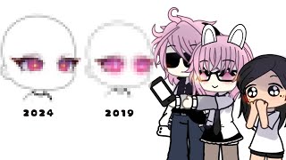 2024 vs 2019  Eye editing trend  SpeedPaint  gacha [upl. by Aerdnaxela]