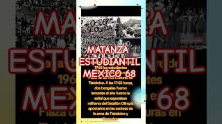 MATANZA ESTUDIANTIL MÉXICO 68 Plaza de las Tres Culturas caminohacialaverdad [upl. by Ynotna168]