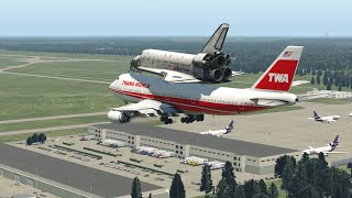 Fearless Boeing 747 Pilot Carries Space Shuttle Despite Running on Empty Fuel Tank XP11 [upl. by Cavil]