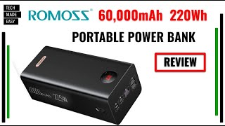 ROMOSS 60000mAh 220Wh Portable Power Bank [upl. by Mccowyn]