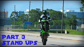 How to Wheelie a Motorcycle Part 3  Stand Ups [upl. by Zawde]