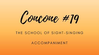 Concone 19 Accompaniment [upl. by Monagan]