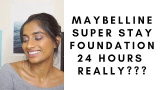 Maybelline Super Stay Foundation 334 Warm Sun Review and Wear Test  Anusha Swamy [upl. by Munn]