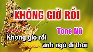 Không Giờ Rồi Karaoke Tone Nữ Nhạc Sống  Nguyễn Duy [upl. by Chita]