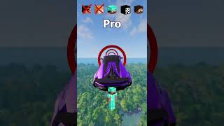 NOOB vs Girl vs PRO vs HACKER vs HEROBRINE Car Jump Challenge 😂 🚗 shorts beamngdrive [upl. by Lasser307]