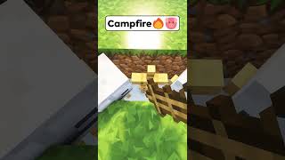 Minecraft Campfire🔥🐷 Worlds Smallest Violin shorts minecraft [upl. by Rebe686]