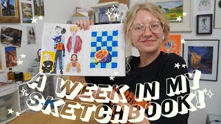 ★ trying to COMPLETE MY SKETCHBOOK in a week ★ [upl. by Ttessil]