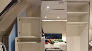 How to install the Ikea Pax Wardrobe on a sloped wall ikeahack hack [upl. by Cotterell]