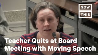 Teacher Resigns During Kansas School Board Meeting With Powerful Speech  NowThis [upl. by Kapoor]