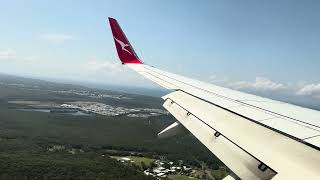 Boeing 737800  Beautiful Approach and landing into Maroochydore Noosa [upl. by Eylatan]