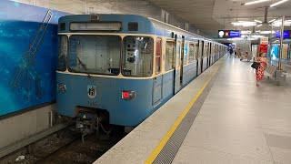 Im AWagen der UBahn München als U6 von Garching FOZ zur Implerstraße mit Sound und Vollgas 87 KMH [upl. by Ellerey]