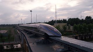 Worlds first 600 kmh highspeed maglev train rolls off assembly line [upl. by Anitreb]