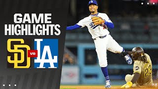 Padres vs Dodgers Game Highlights 41224  MLB Highlights [upl. by Levona]