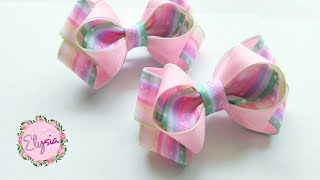 Laço Indria 🎀 Ribbon Bow Tutorial 🎀 DIY by Elysia Handmade [upl. by Cirri]