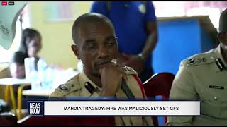 GUYANA NEWS ROOM  MAHDIA TRAGEDY FIRE WAS MALICIOUSLY SET  GFS [upl. by Kurt910]