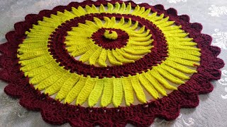 How to crochet thalposhrumal tablematnew and beautiful design for thalposhtablemat [upl. by Myrle]