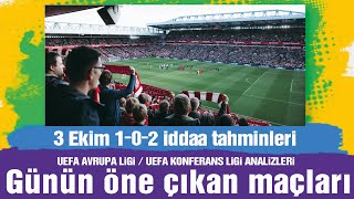 3 Ekim 2024 iddaa tahminleri  UEFA MAÇLARI [upl. by Lasky]