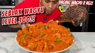 GILA MUKBANG SEBLAK LV 100 PAKE DAGING WAHYU 2KG [upl. by Camey]