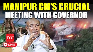 LIVE  Manipur CM To Quit Amid Violence Biren Singh At Raj Bhawan With MLAs To Meet Governor [upl. by Breh847]