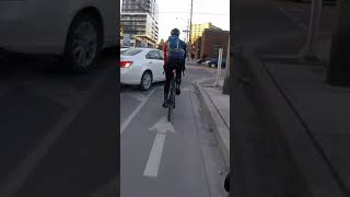 Gotta watch out for the right hook cyclecommute bikelanes cycling toronto torontobiking [upl. by Ameekahs281]