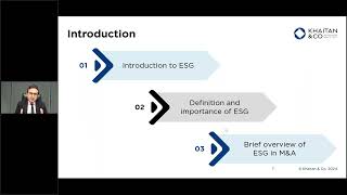 How is ESG impacting Indian MampA [upl. by Cirted]