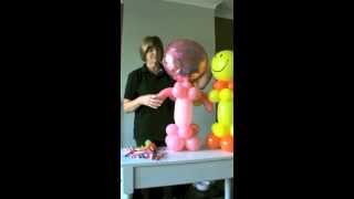 How to create a small airfilled balloon sculpture  by Sue Bowler CBA [upl. by Yesnek]