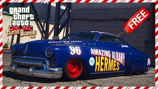 THE BEST FREE VEHICLE IN GTA 5  GTA Online Festive Surprise 2017 DLC Albany Hermes Review GTA V [upl. by Nyvar]